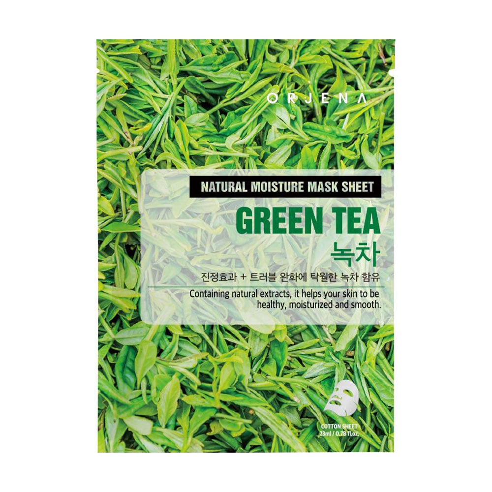 Тканинна маска для обличчя ORJENA Natural Moisture Mask Sheet Green Tea з екстрактом зеленого чаю, 23 мл